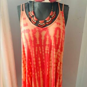 Tie Dye Cover Up/Dress Size Large